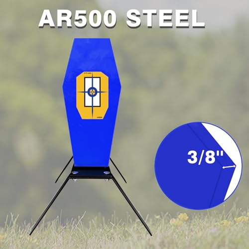 Auto Reset Steel Shooting Target 13x6 Inch for Pistol Rifle & Shotgun Practice