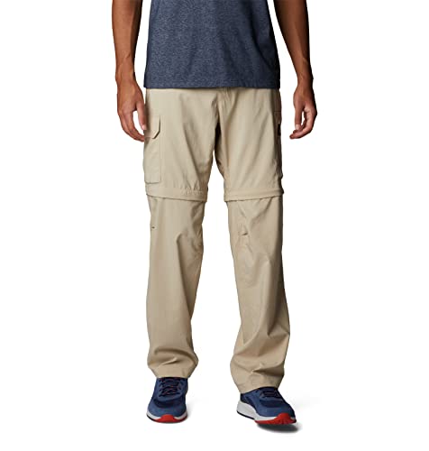 Men's Convertible Hiking Pants - 34W x 30L, Ancient Fossil - Outdoor Utility Pants