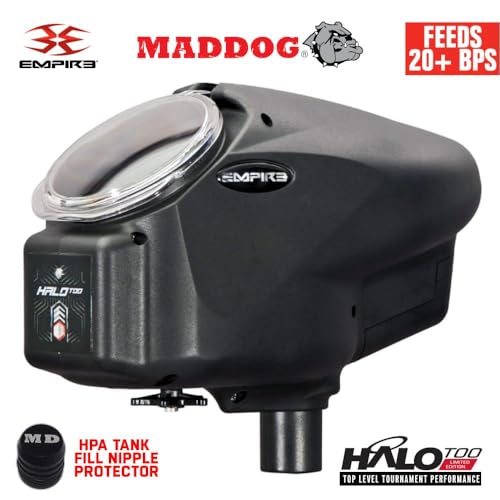 Maddog Empire Halo Too Electronic Paintball Loader Black No Speed Feed