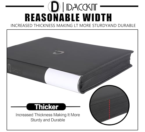 D DACCKIT Semi Rigid Card Binder for Trading & Sports Cards - Holds 540 Sleeved Cards, Black