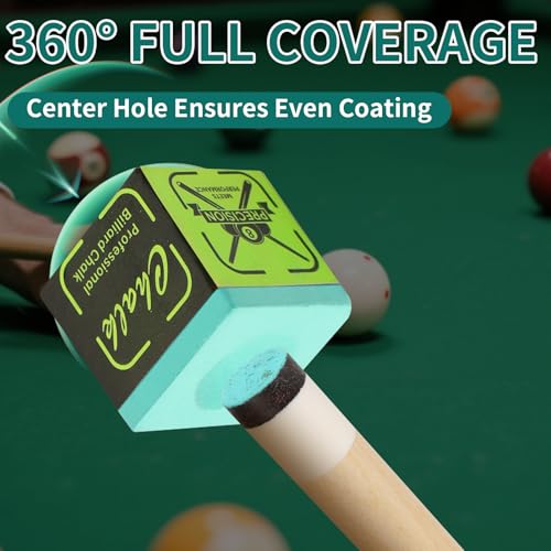 Teal 36 Pack Nano Pool Cue Chalk for Professional Billiard Control