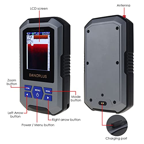 Wireless Fish Finder with HD Display 147Ft Depth Detection Waterproof Sensor