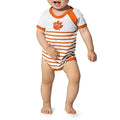 Clemson Tigers Little King NCAA Striped Romper with Shoulder Snap 12 Months