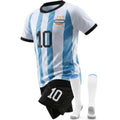 Boys' 3-Piece Soccer Outfit Set - Short Sleeve Tee, Jersey Shorts & Socks, 6-7 Years, Blue