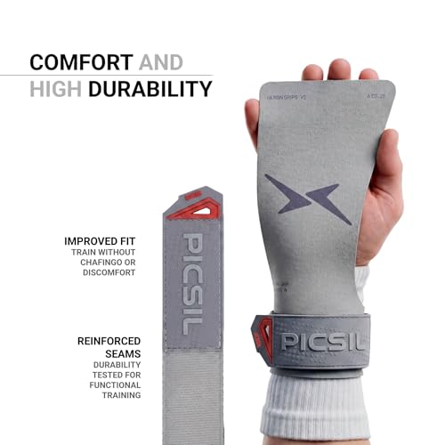 PICSIL Heron Grips Hybrid Use with or Without Chalk - Fog / G+ Variation