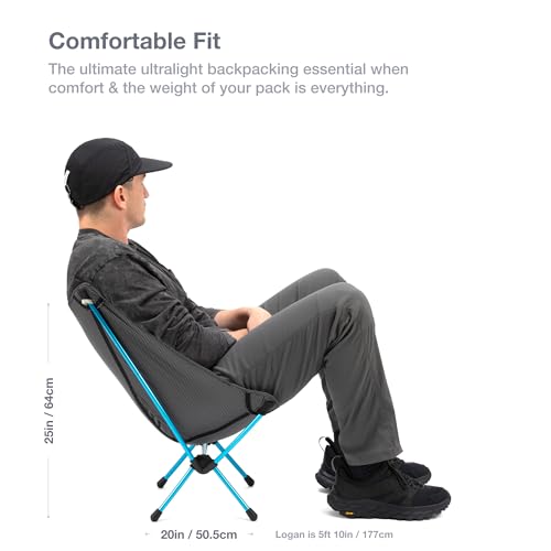 Helinox Chair Zero Ultralight Camping Chair - Black, Compact & Lightweight