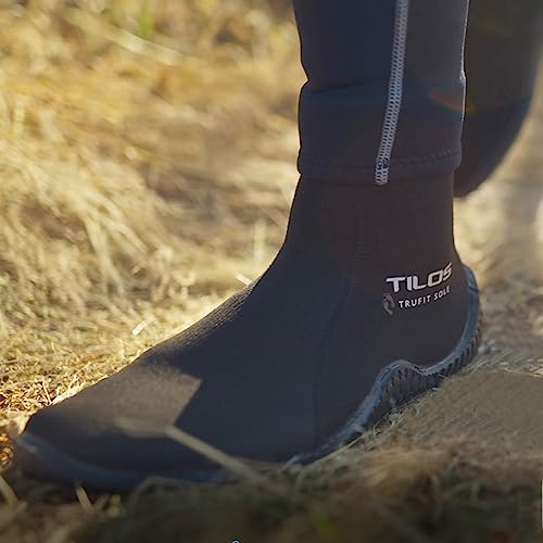 Tilos TruFit Dive Boots 3-7mm Ergonomic Scuba Booties - Tall Titanium Variation