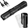 Rechargeable LED Tactical Flashlight 1200 Lumen, USB-C, Compact EDC Light