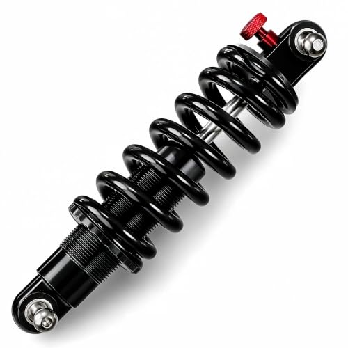 Black 165mm Rear Shock Absorber with 350LB Hydraulic Coil Spring for Mountain Bikes - WROASLTOUX