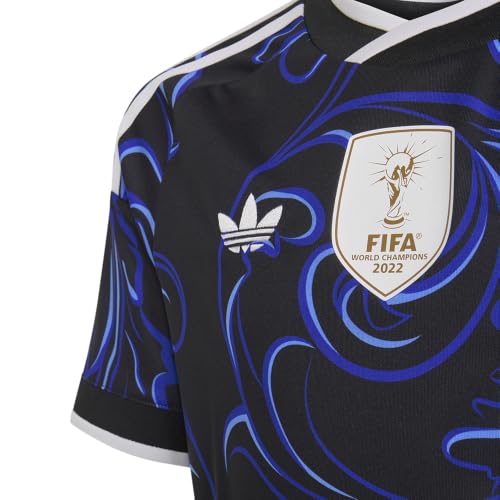 Adidas Kids Argentina 26 Away Jersey - Large Black Blue Burst Unisex Soccer Top