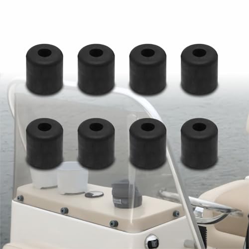 Boat Windshield Bumpers 1-Inch Rubber Grommets for Marine Yachts and Fishing Vessels, 8 Pack