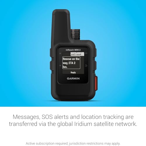 Garmin inReach Mini 2 Satellite Communicator Black – Two-Way Messaging & Interactive SOS