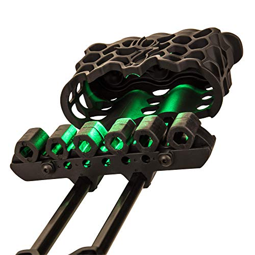 Trophy Ridge Hex Light Archery Arrow Quiver with LED Illumination - Black