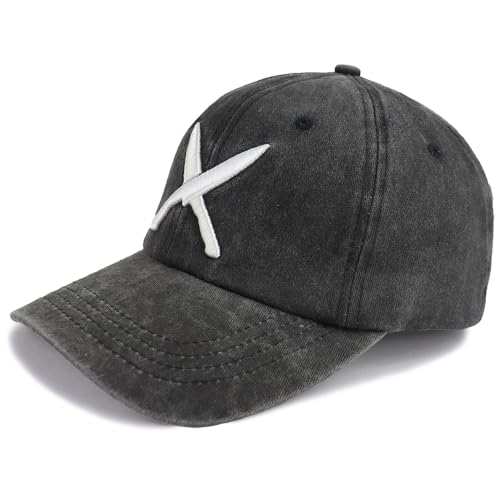 Funny Chef Hats for Men Women, Black Baseball Cap with Knives Design - One Size