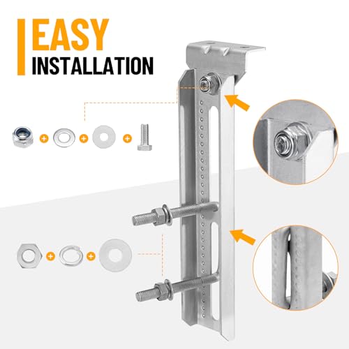 12-Inch Galvanized Boat Trailer Bunk Brackets for Crossmembers - Racewill