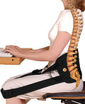 Nada-Chair Back-Up Support & Posture Corrector with CushShins - Black, Converts to Pouch Bag