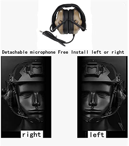 Tactical Shooting Headset with Noise Reduction & U94 PTT - Tan Variation