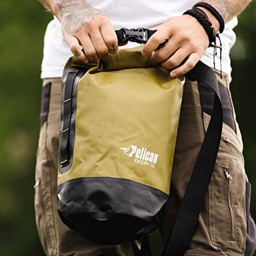 Olive Waterproof Dry Bag 10L - Reflective Waterproof Gear Storage for Kayaking & Beach