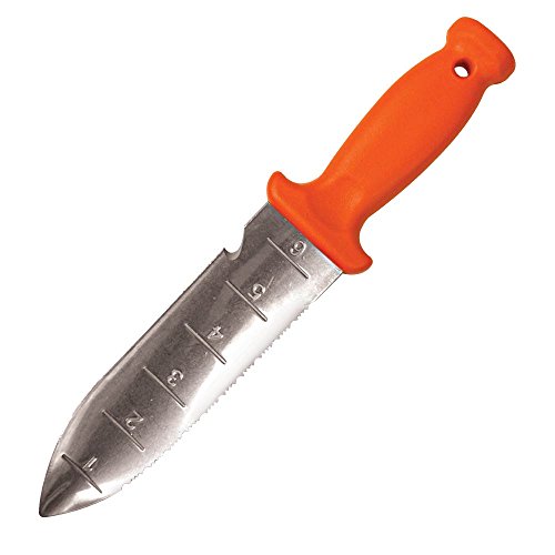 Deluxe Soil Knife with Leather Sheath - 6-Inch Stainless Steel Garden Tool