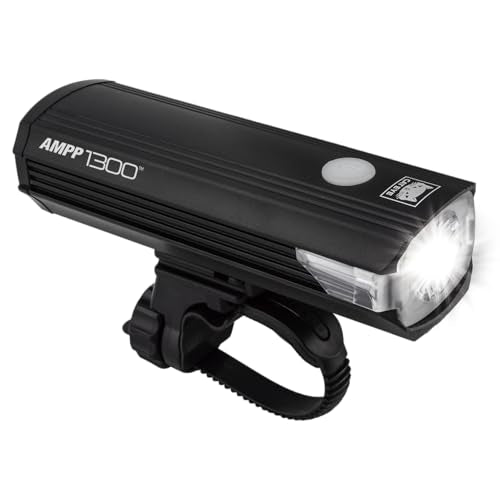 CATEYE AMPP1300 USB Rechargeable Bike Light - High Lumens, Waterproof, Mount Included