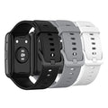 Adjustable Silicone Watch Strap for Huawei Watch Fit - Black, Grey, White