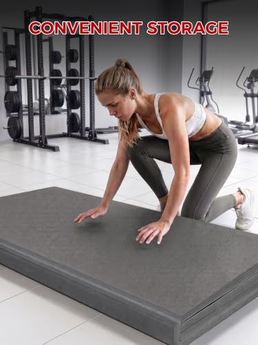 HIAARO Foldable Wrestling Mat 10x10ft, Non-Slip Shock Absorption for BJJ & Martial Arts