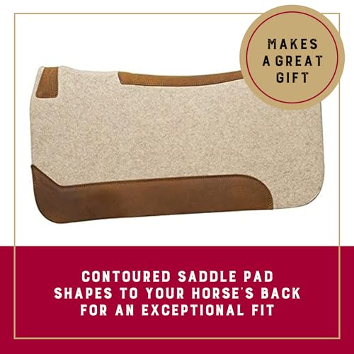 Western Saddle Pad Wool Blend Felt 30x30 Inches for Horses - Durable Comfort