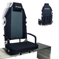 SitBax Black Padded Bleacher Seat with Recline & 360° Swivel - Portable Stadium Chair