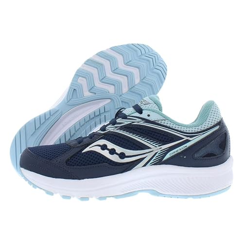 Saucony Women's Cohesion 14 Running Sneakers Navy Light Blue Size 9