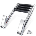 4 Step Telescopic Boat Ladder - Stainless Steel Marine Dock & Pontoon Ladder - Max 900lb Capacity - Hoffen