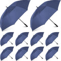 Large Automatic Open Golf Umbrella - 62 Inch Dark Blue Sun & Rain Shield