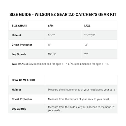 Wilson EZ Gear 2.0 Catcher’s Gear Kit Large/X-Large Navy Baseball Protective Set