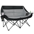 Heavy Duty 2-Person Camping Loveseat Chair - Grey, Non-Heating, 800LBS Support