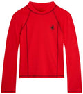 Boys Rash Guard Shirt UPF 50+ Long Sleeve Swim Top - Red - Size 10