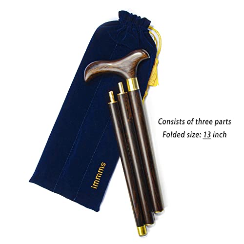 36-Inch Folding Wooden Cane for Men | Lightweight Support & Travel-Ready