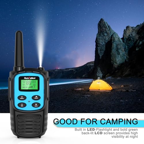Rechargeable Long Range Walkie Talkies 22 Channels - Colorful 6 Pack
