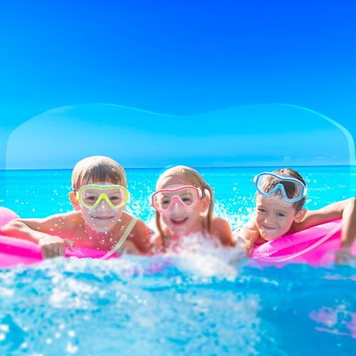 Kids Snorkel Mask and Dry Top Snorkel Set with Fins - Blue + Blue, One Size