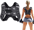 Black 16 lbs Weighted Vest for Men & Women with Reflective Strips & Adjustable Straps
