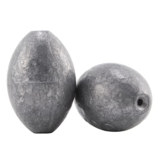 Fishing Egg Sinkers Molded Lead Weights 3/4oz 20 Pack for Bottom Fishing