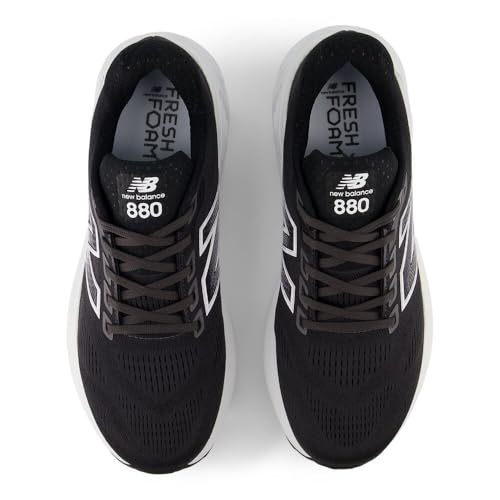 Men's Running Shoes with Fresh Foam X Cushioning - Black & White, Size 9.5