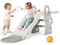Babytronic Gray & White Toddler Slide Indoor Outdoor Playset for Ages 1-3