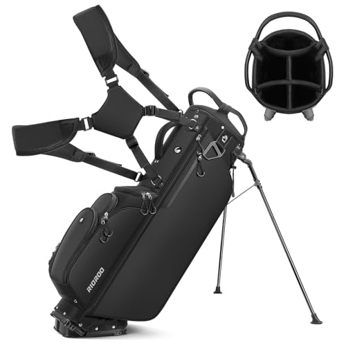 RIOROO 5-Way Golf Stand Bag with Full Dividers Lightweight Rain Cover Cooler