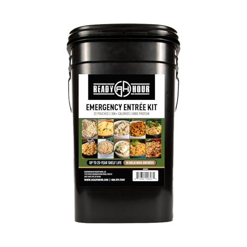 120-Serving Emergency Food Supply Bucket - Freeze-Dried Survival Meals for Disaster Camping Hiking