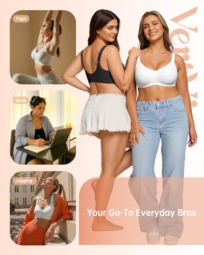 Vertvie Wireless Seamless Jelly Bra Supportive Smoothing - White Medium