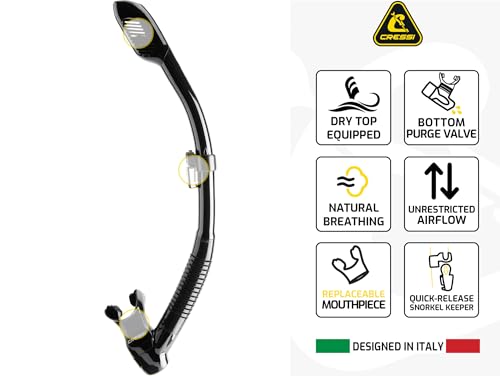 Cressi Panoramic Wide View Mask & Dry Snorkel Kit - Clear/Clear