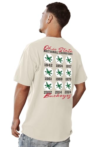 Ohio State Buckeyes 2024 National Champions T-Shirt - Ivory, X-Large