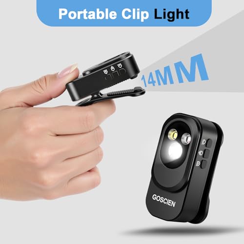 Clip-On EDC Flashlight 500 Lumens Rechargeable Black - Compact & Waterproof