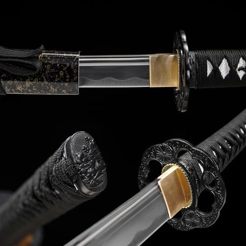 Wuton Samurai Sword - High Carbon Steel Katana, Full Tang Battle Ready, Collectible Japanese Sword, Variation: Samurai Sword