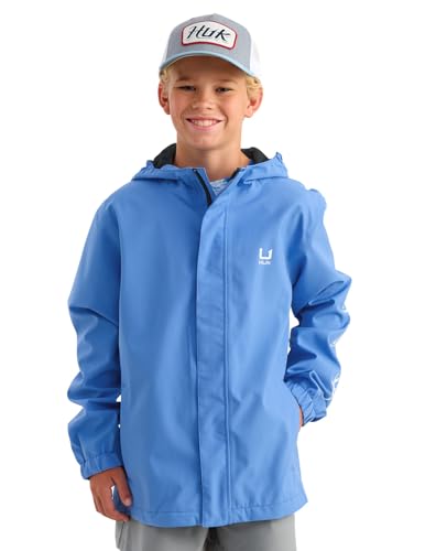 HUK Kids Unisex Storm Rain Jacket Small Regatta - Heavy Duty Windproof Coat