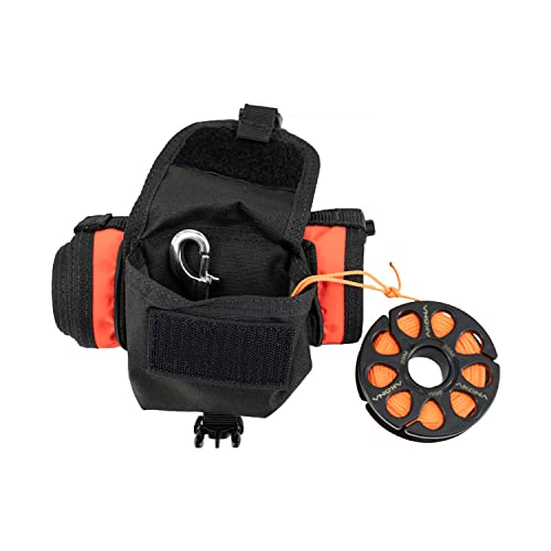 Surface Marker Buoy for Diving & Snorkeling - 20M/65FT Spool, Bright Orange